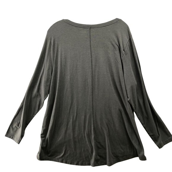 Duluth Trading Co Wool Blend Long Sleeve T Shirt Womens 2X Gray Crewneck - Picture 2 of 8